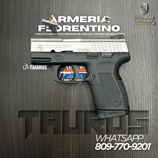 PISTOLA TAURUS, MODELO PT-609 PRO TITANIUM, CALIBRE 9MM, CAPSULAS: 13 + 1