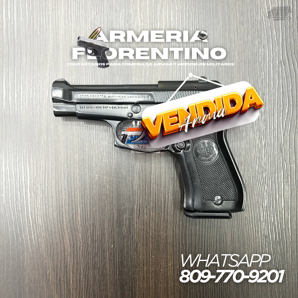 PISTOLA PIETRO BERETTA, MODELO 84F, CALIBRE .380 ACP, CAPSULAS: 13 + 1