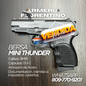 PISTOLA BERSA, MODELO MINI THUNDER 9, CALIBRE 9MM, CAPSULAS: 13 + 1