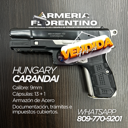 PISTOLA CARANDAI, MODELO 9MM, CAPSULAS: 13 + 1