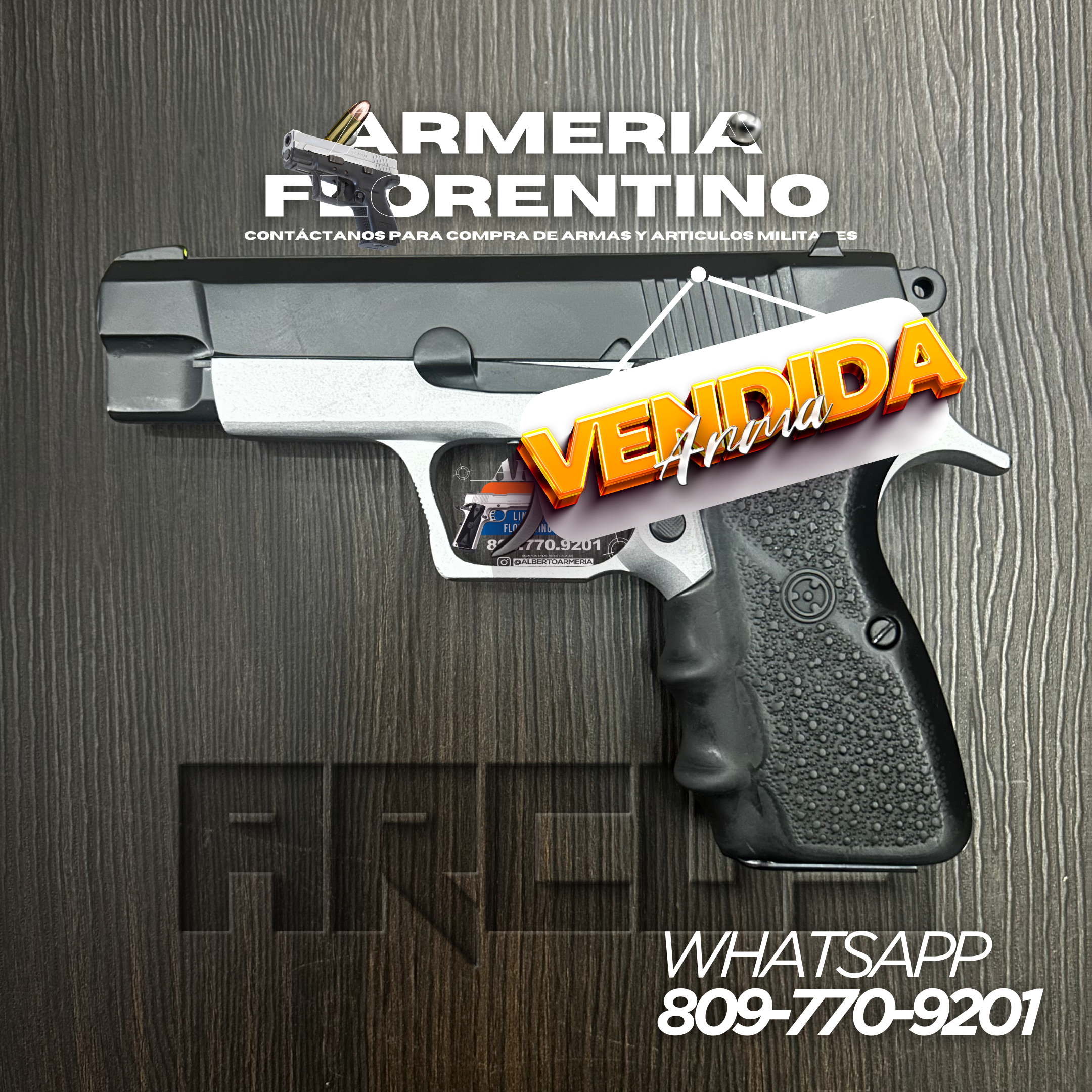 PISTOLA ARCUS, MODELO 98DAC, CALIBRE 9MM, CAPSULAS: 13 + 1