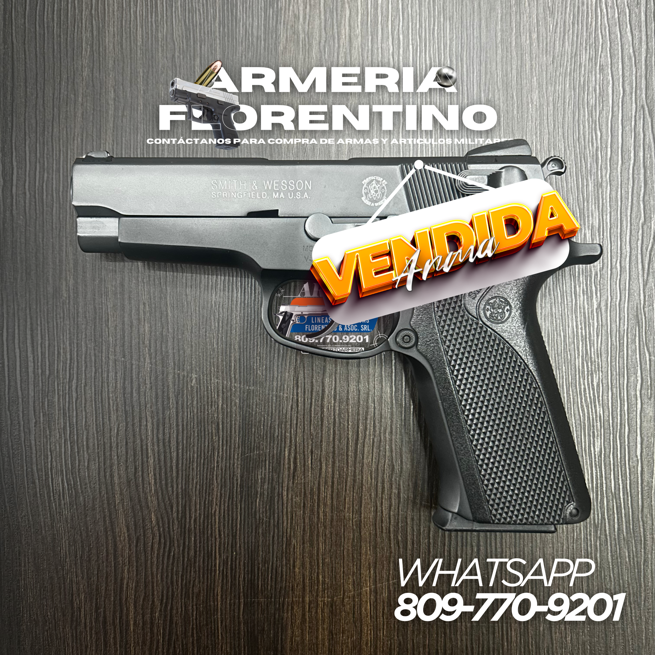 PISTOLA SMITH & WESSON, MODELO 910, CALIBRE 9MM, CAPSULAS: 15 + 1