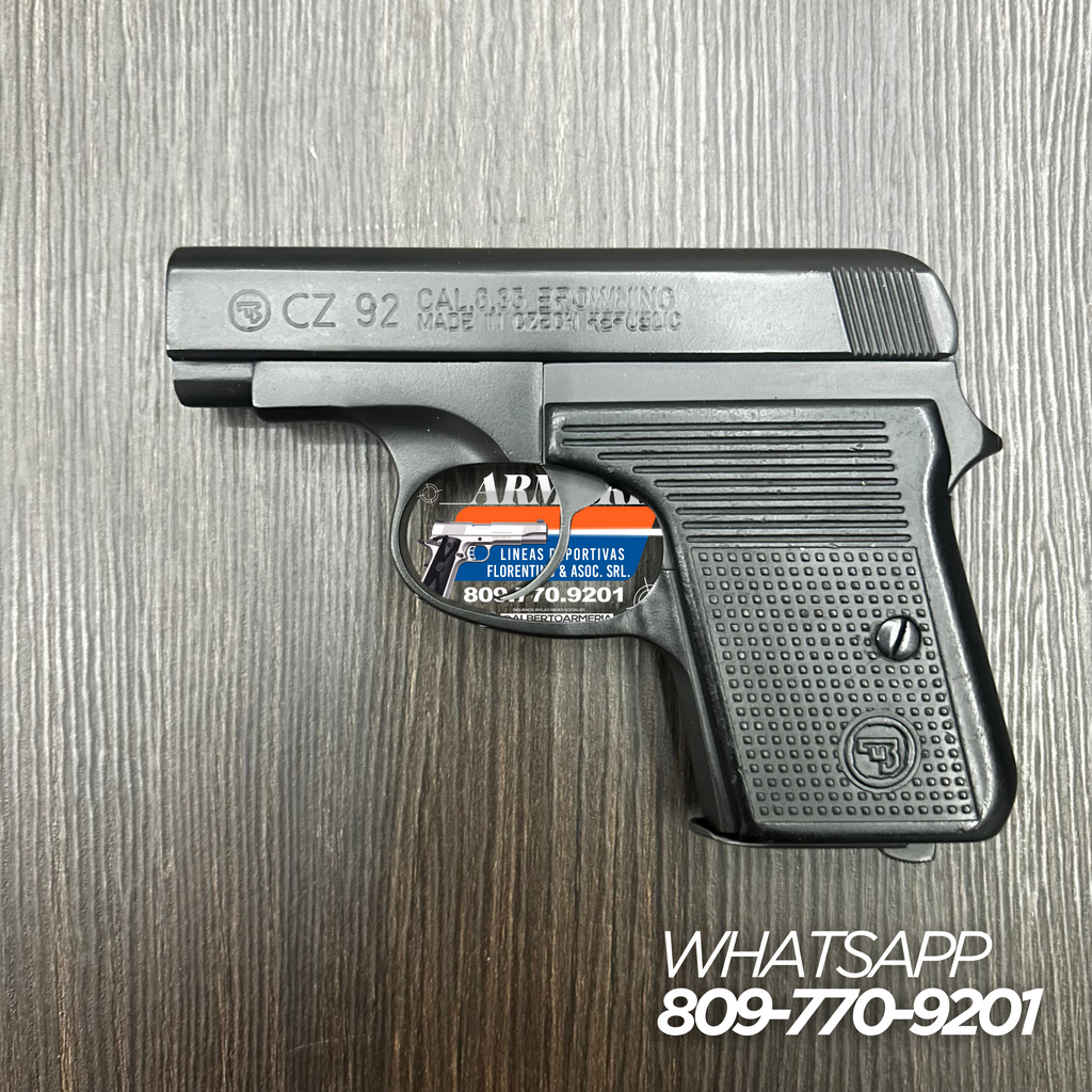 PISTOLA BROWNING, MODELO CZ 92, CALIBRE 6.25MM, CAPSULAS 8 + 1