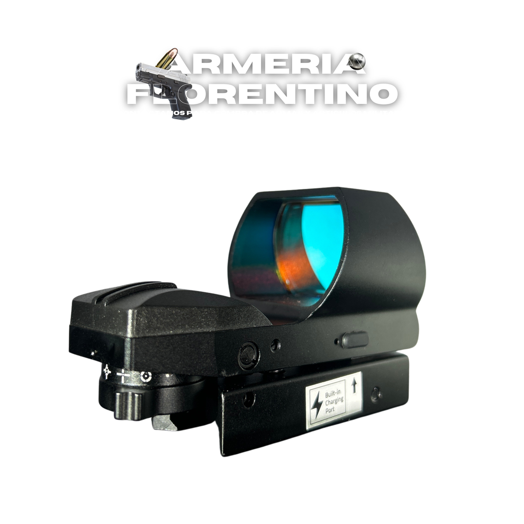 MIRA TÁCTICA PARA RIEL PICATINNY – ALUMINIO FORJADO CON RETÍCULA ILUMINADA RECARGABLE