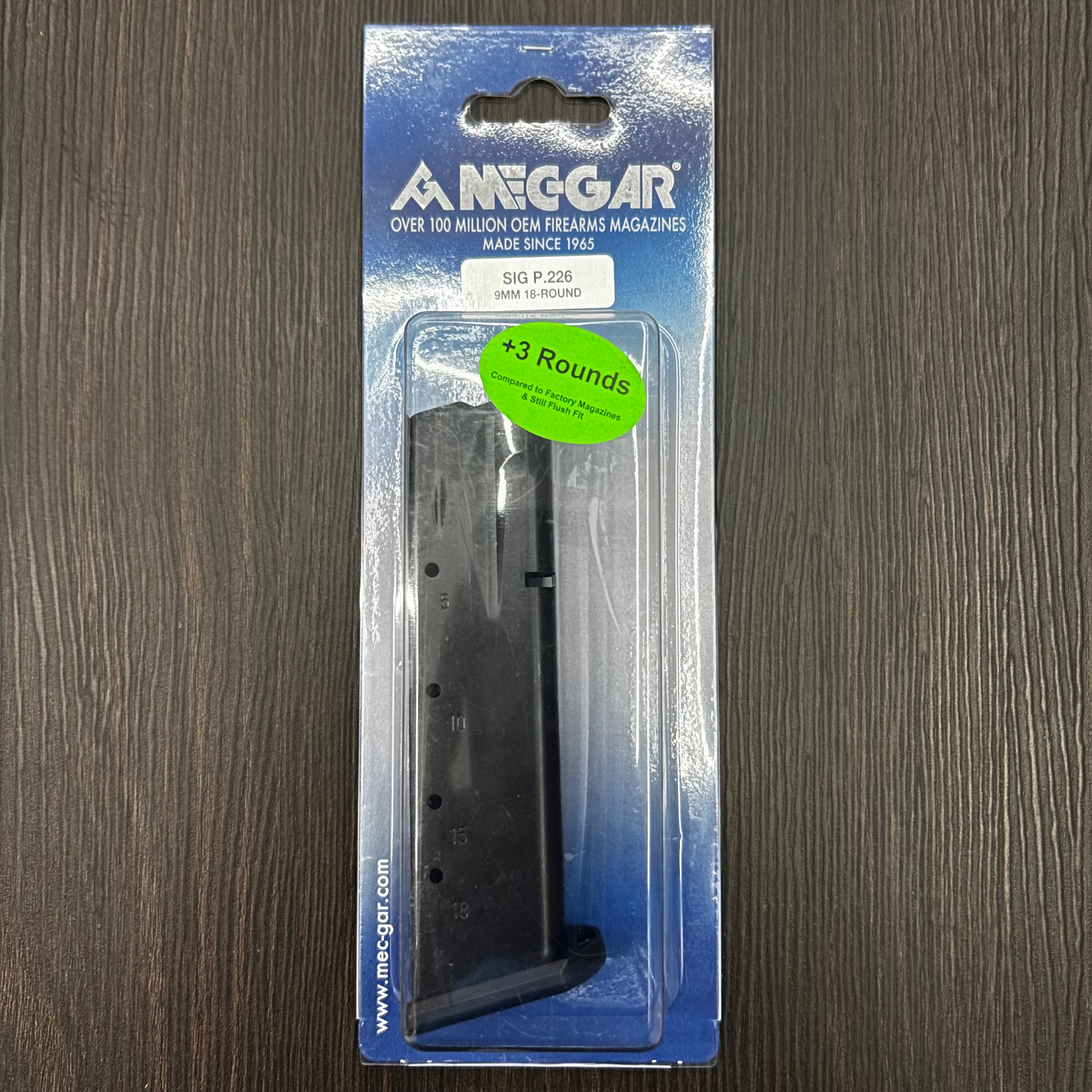 CARGADOR PARA PISTOLA SIG SAUER P226 DE 15 CÁPSULAS + 3 CÁPSULAS, CALIBRE 9MM