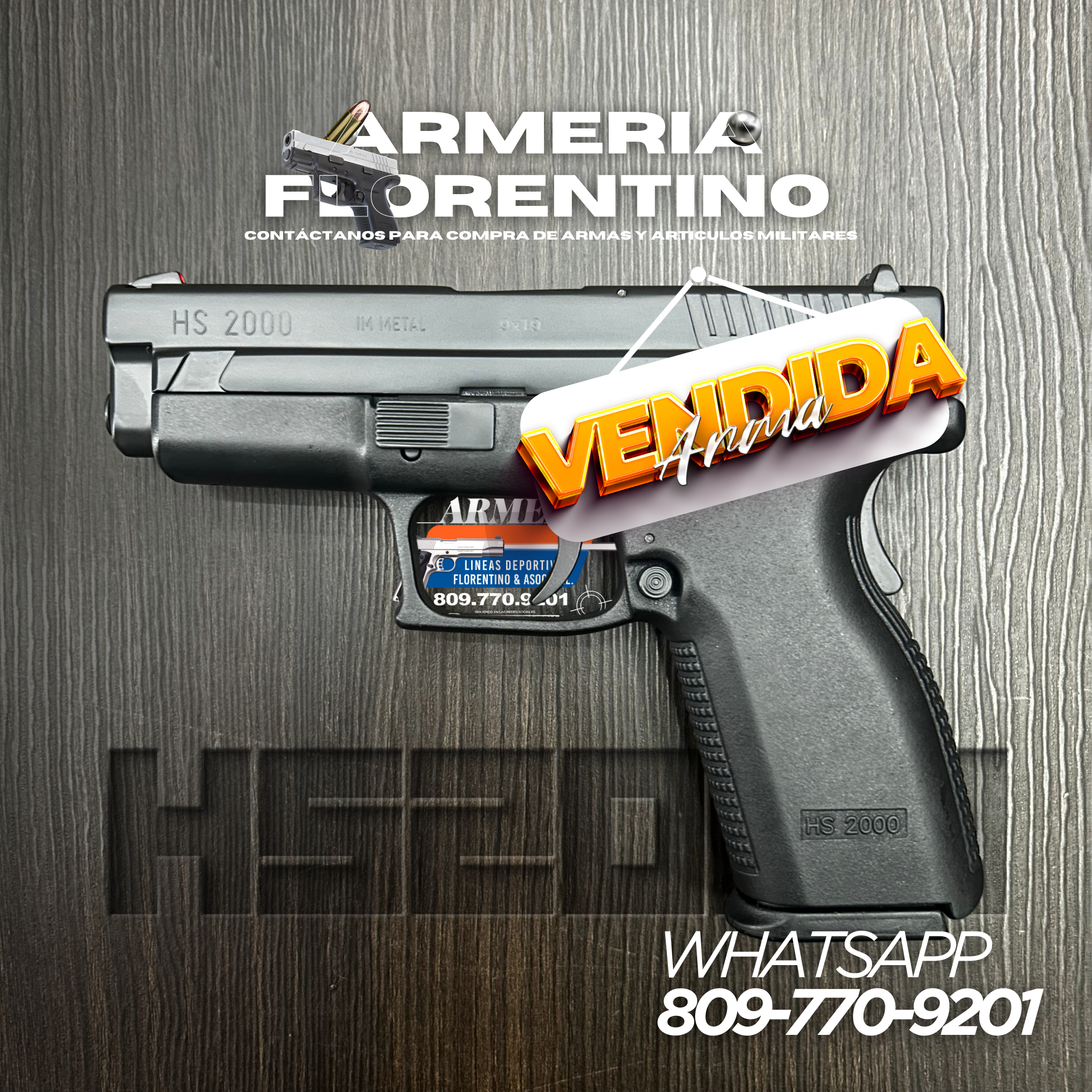 PISTOLA SPRINGFIELD, MODELO HS2000, CALIBRE 9MM, CAPSULAS: 15 + 1