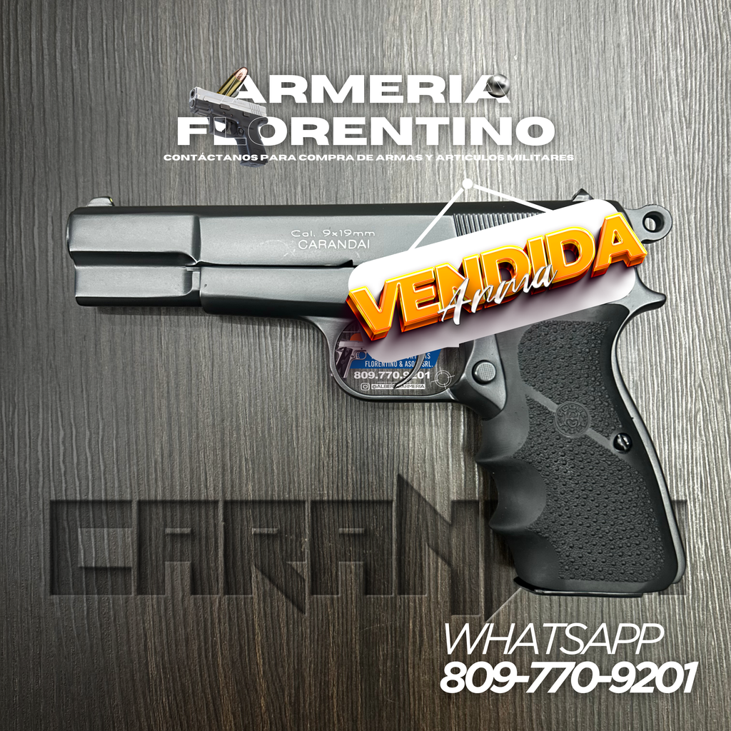 PISTOLA CARANDAI, MODELO 9MM, CAPSULAS: 13 + 1