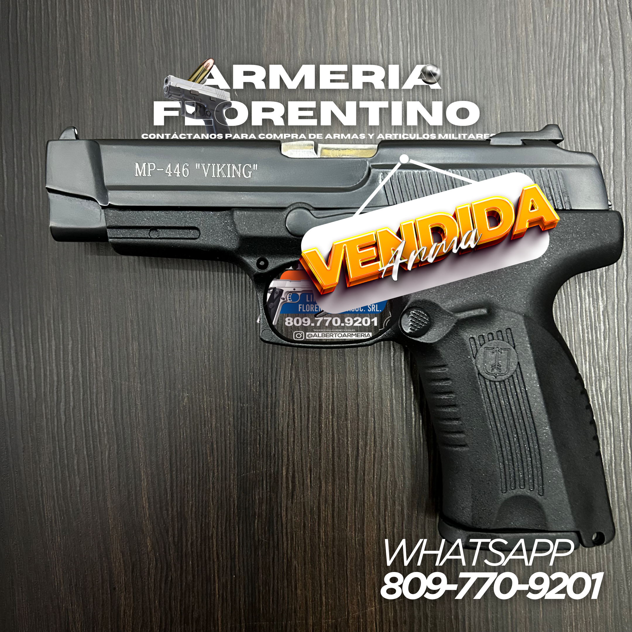PISTOLA VIKING, MODELO MP-446, CALIBRE 9MM, CAPSULAS: 18 + 1
