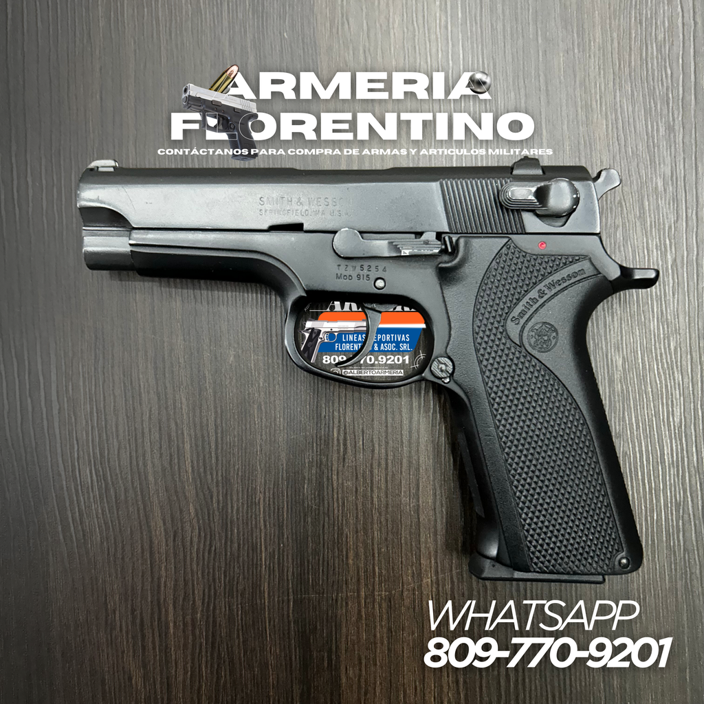 PISTOLA SMITH & WESSON, MODELO 915, CALIBRE 9MM, CAPSULAS: 15 + 1