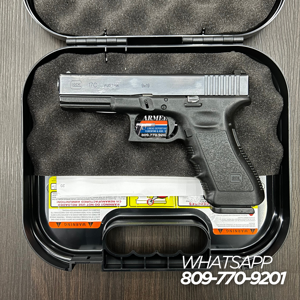 PISTOLA GLOCK, MODELO 17C, CALIBRE: 9MM, CAPSULAS 17 + 1