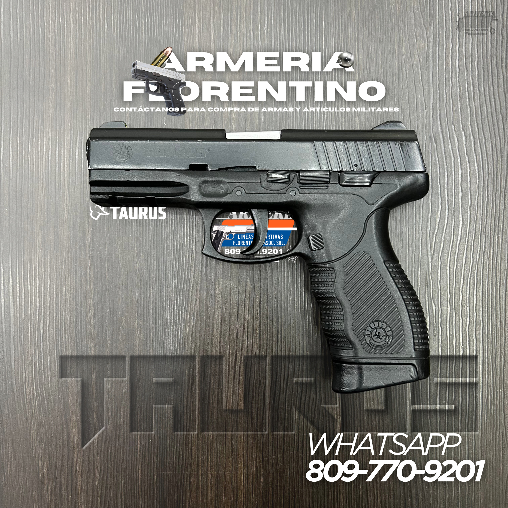 PISTOLA TAURUS, MODELO PT 24/7, CALIBRE 9MM, CAPSULAS: 17 + 1