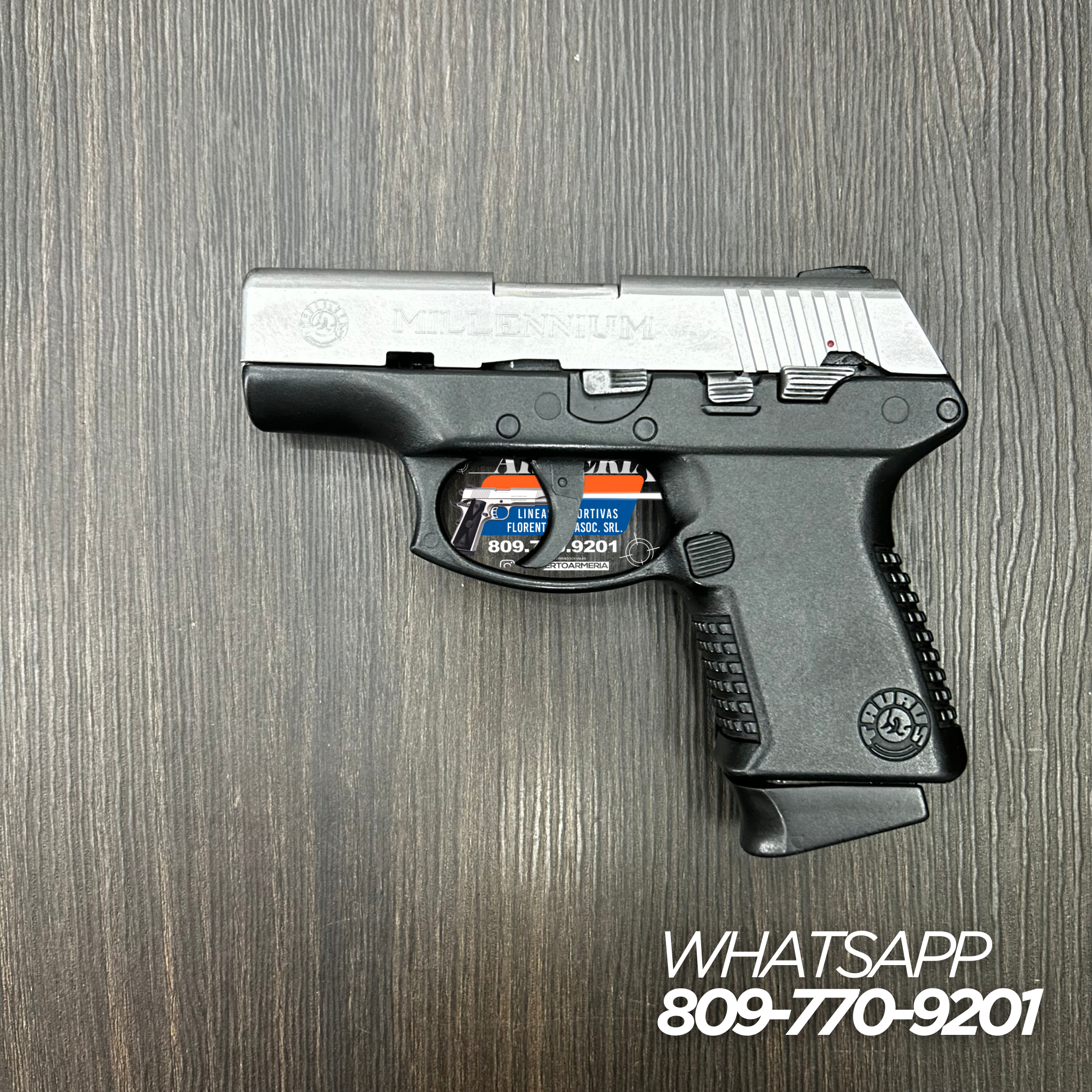 PISTOLA TAURUS, MODELO MILLENNIUM, DE 10 CAPSULAS, CALIBRE: 9MM