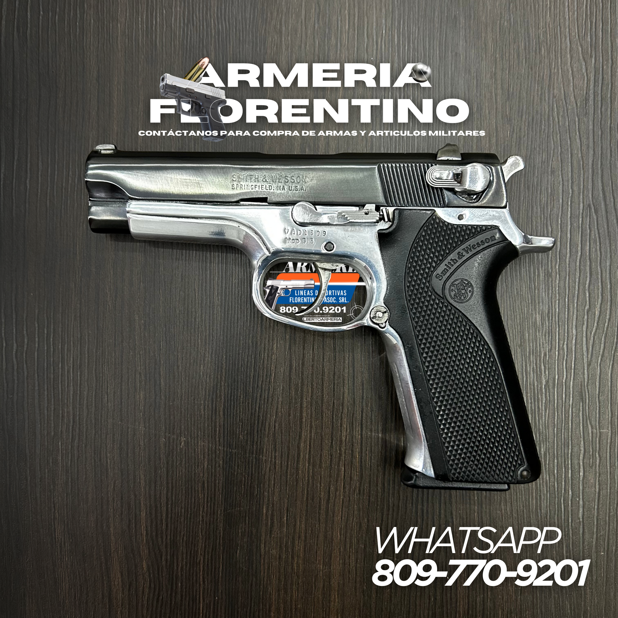 PISTOLA SMITH & WESSON, MODELO 915, CALIBRE 9MM, CAPSULAS: 15 + 1