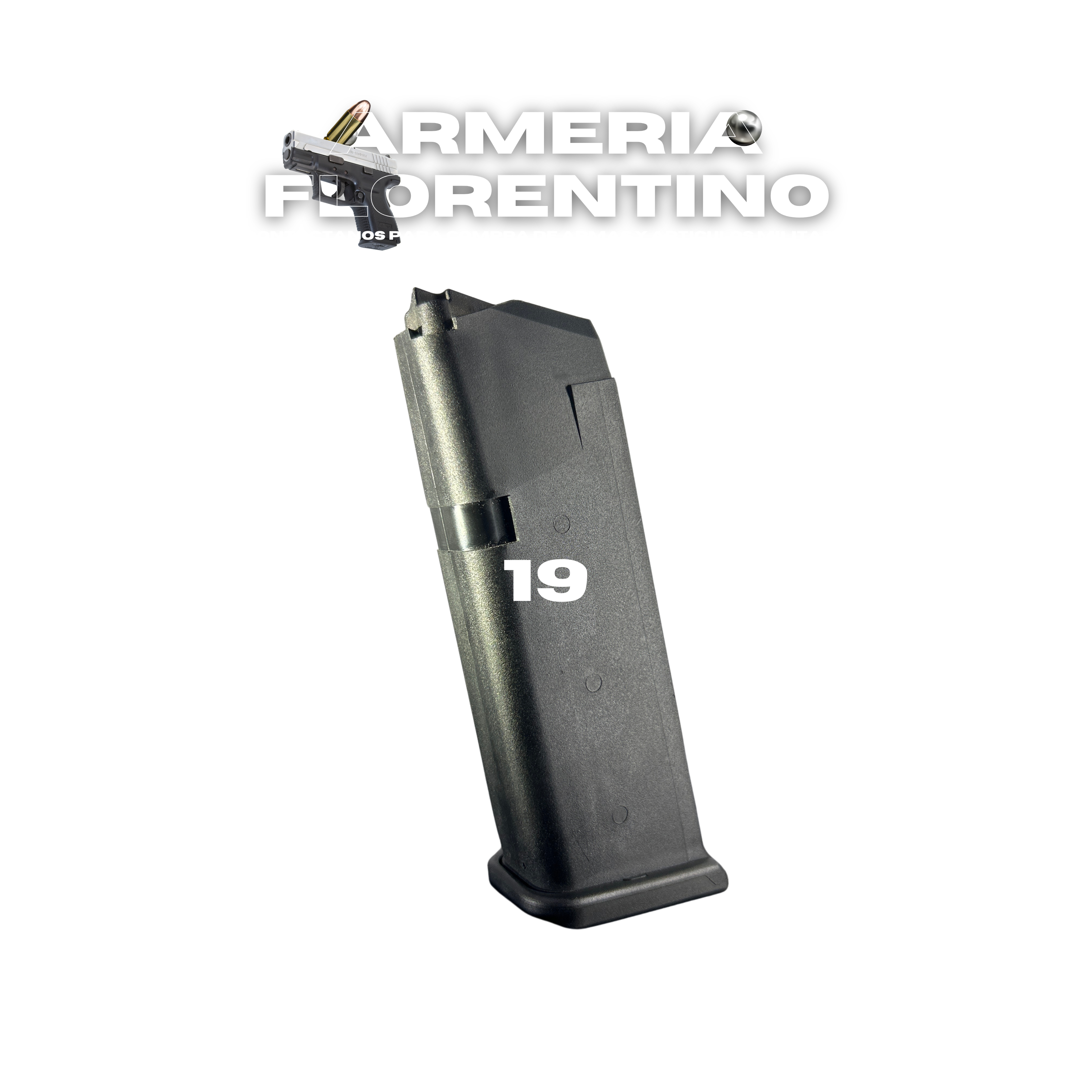 CARGADOR PARA PISTOLA GLOCK 19 DE 15 CÁPSULAS – ORIGINAL – CALIBRE 9MM