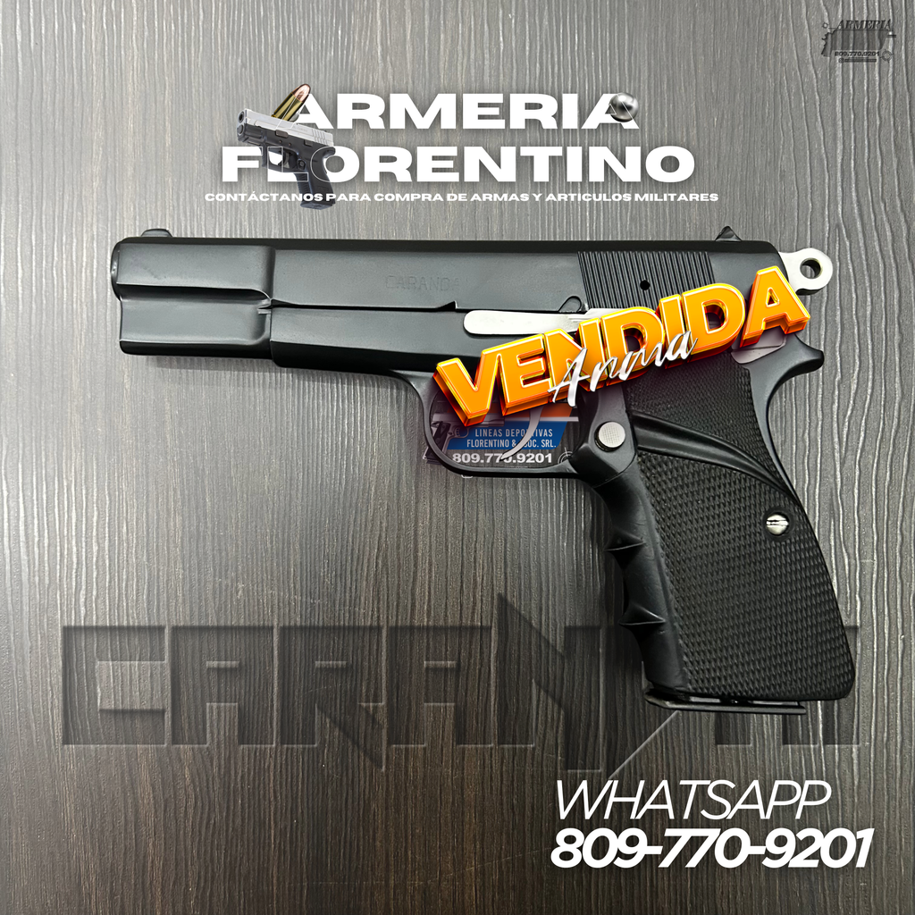 PISTOLA CARANDAI, MODELO 9MM, CAPSULAS: 13 + 1