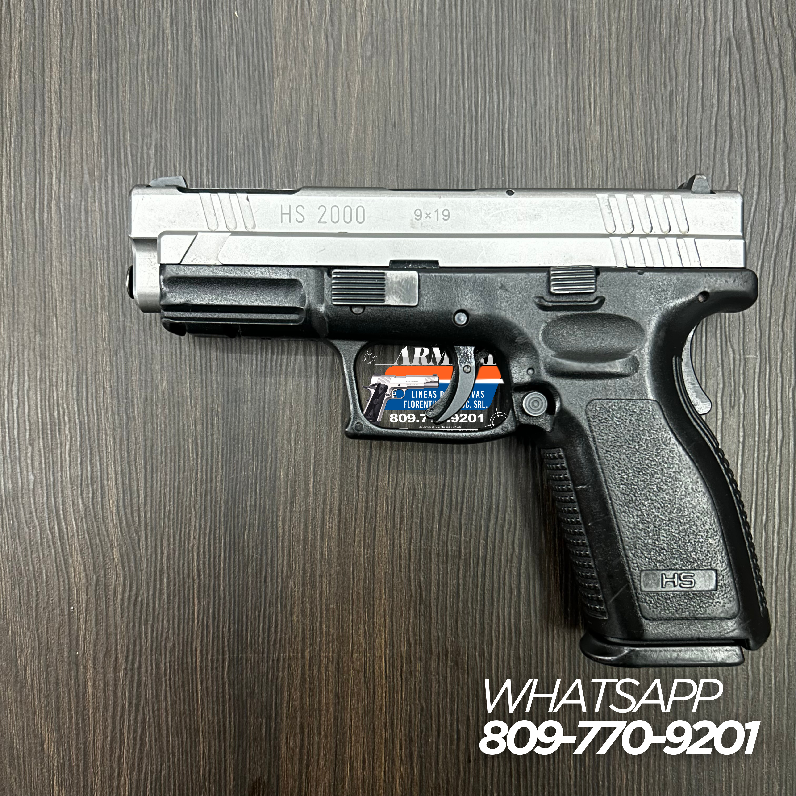 PISTOLA SPRINGFIELD, MODELO HS2000 COMPENSADA, CALIBRE 9MM, CAPSULAS: 16 + 1