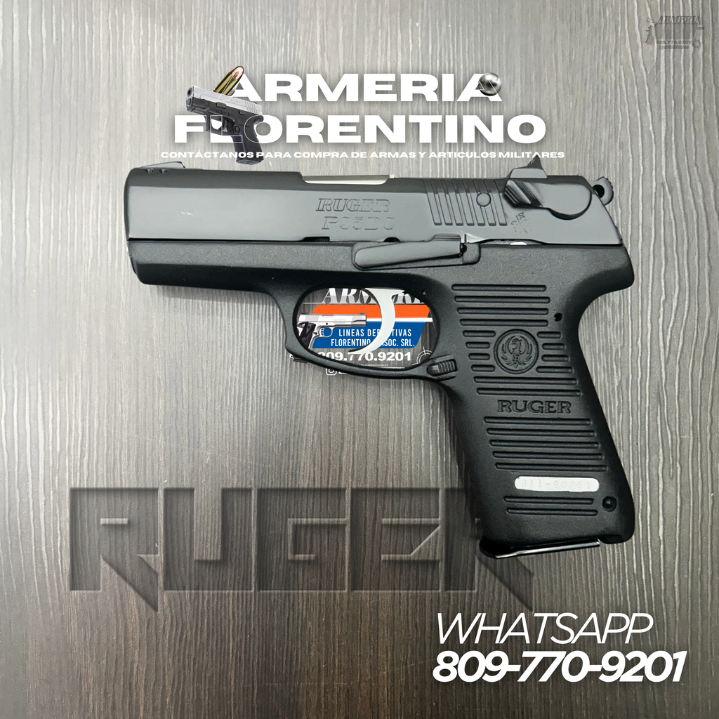 PISTOLA RUGER, MODELO P95DC, CALIBRE 9MM, CAPSULAS: 15 + 1