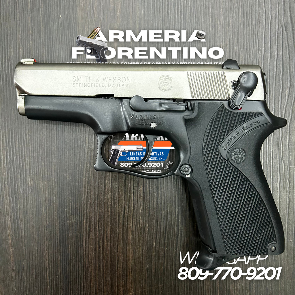 PISTOLA SMITH & WESSON, MODELO PARABELLUM, CALIBRE 9MM, CAPSULAS: 15 + 1