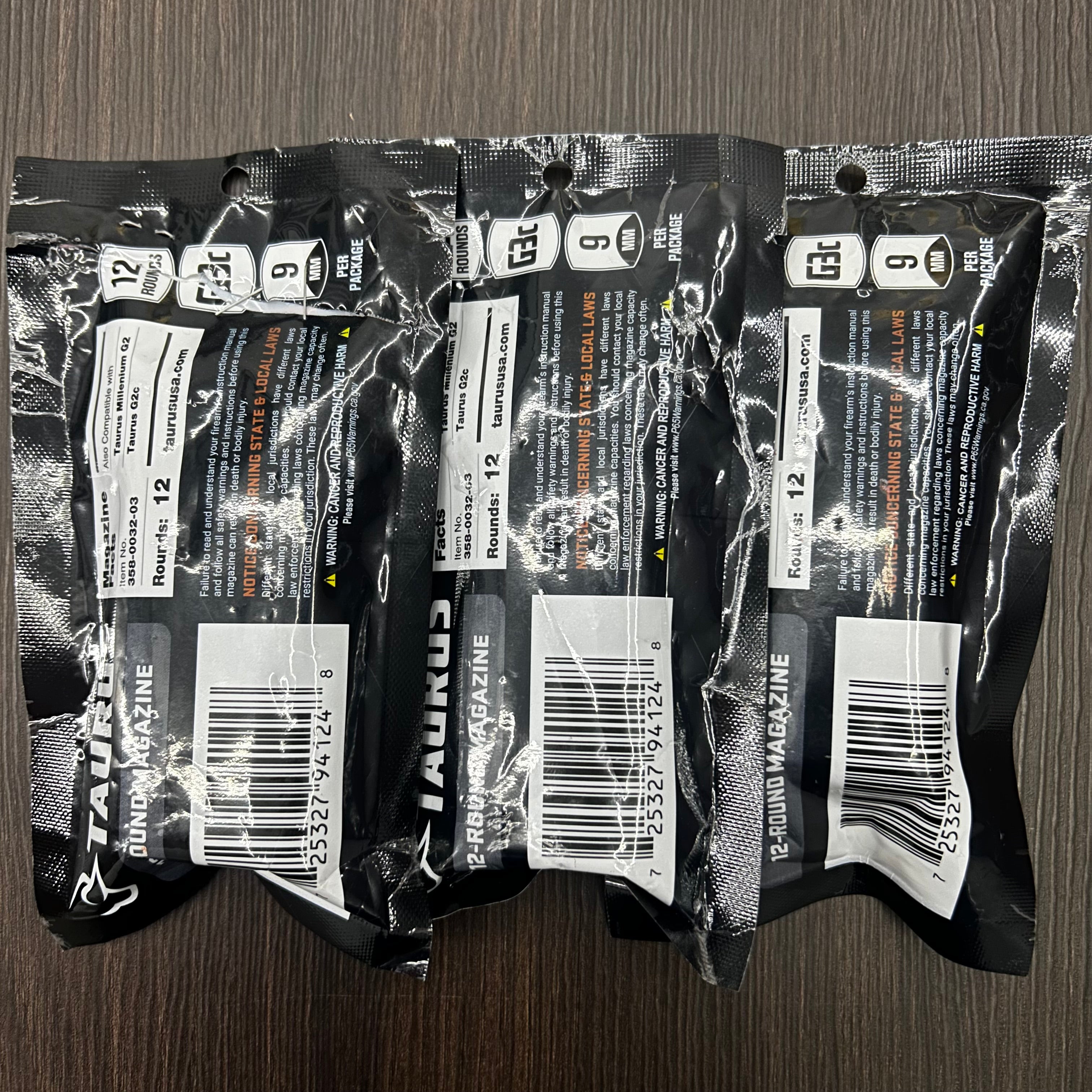 CARGADOR PARA PISTOLAS TAURUS G3C / G2C / PT111 G2 MILLENNIUM DE 12 CAPSULAS, CALIBRE 9MM