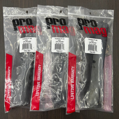 CARGADOR EXTENDIDO PARA PISTOLA TAURUS PT92 DE 32 BALAS, MODELOS PT92, PT99, PT917C CALIBRE 9MM