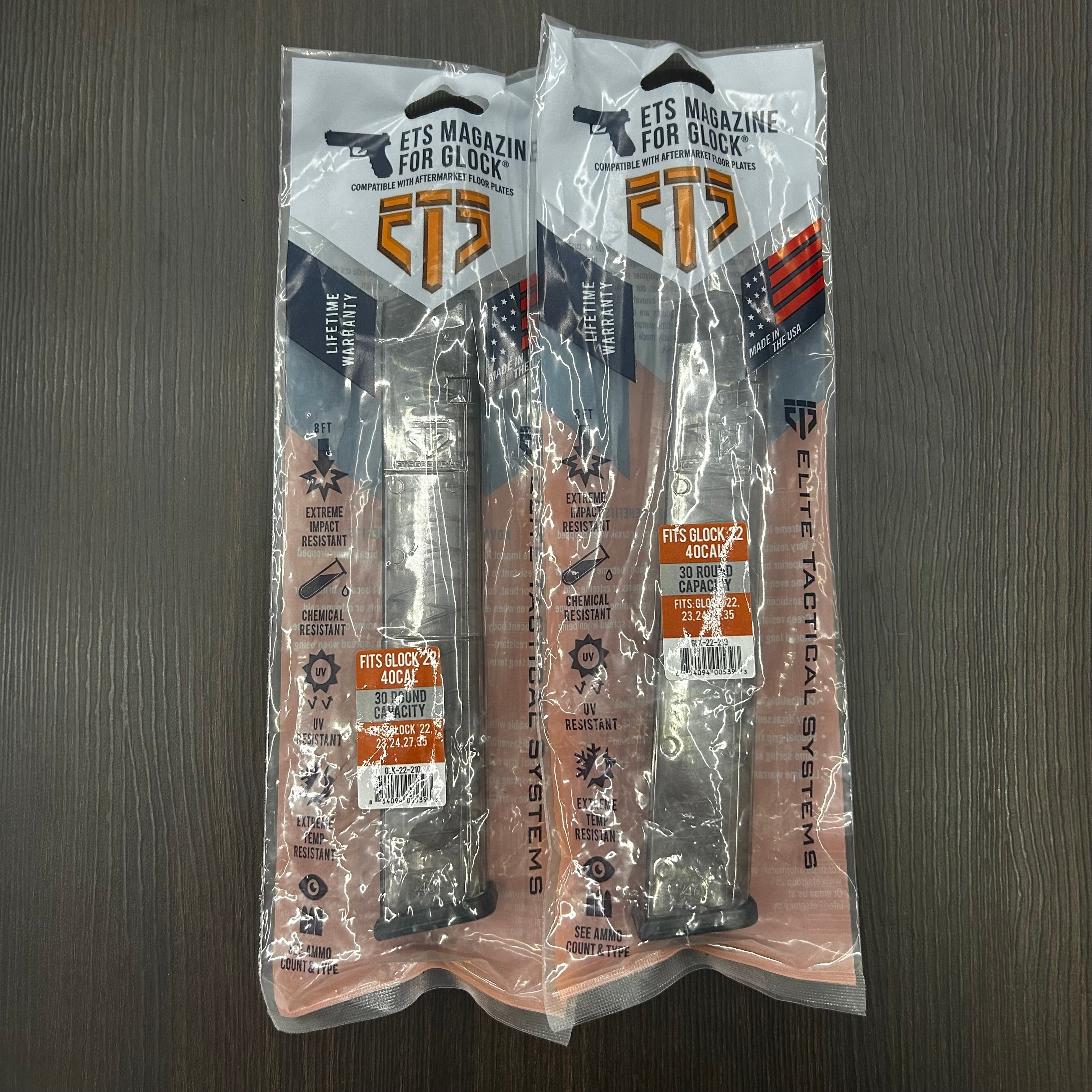 CARGADOR EXPANSIVO PARA PISTOLAS GLOCK 22, 23, 24, 27 Y 35 DE 30 BALAS, CALIBRE .40 S&W